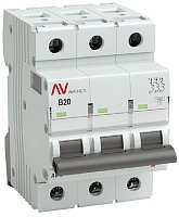 Выключатель автоматический EKF Averes AV-6 3п 20А B 6кА